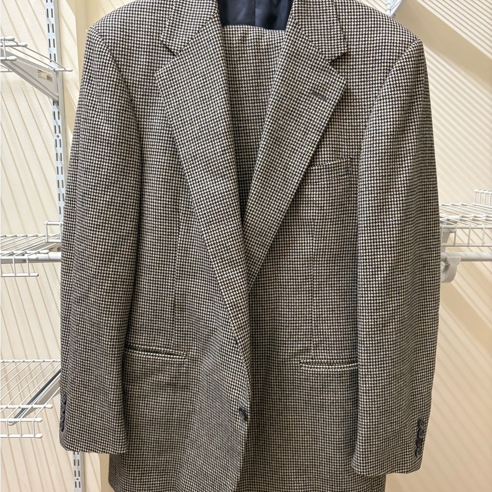 Polo Ralph Lauren Houndstooth Suit 44R | Union Made in USA | Vintage